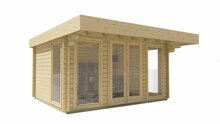 Blokhut Lory 415x330 cm + luifel 120 cm - Tuinhuis