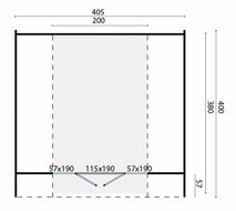 Thermowood Blokhut Oval Office 405x400cm &ndash; Luxe Tuinkantoor of Studio