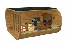 Thermowood Blokhut Oval Office 405x400cm &ndash; Luxe Tuinkantoor of Studio