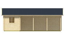 Houten Carport Ever met Berging 430 x 770 cm Wanddikte 44 mm
