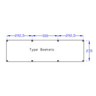 Kapschuur Boekelo Douglas 900 x 340 cm - Blanke wanden