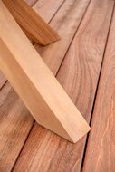 Teak tuintafel rond 3D matrixpoot &Oslash;150cm