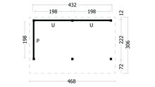 Kapschuur Bergen L, type 2 - 465 x 318 cm - Blank Douglas