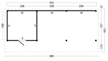 Kapschuur Bergen XL, type 7 - 980 x 418 cm - Blank Douglas