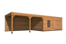 Kapschuur Kiruna, type 3 - 1030 x 378 cm - Red Class Wood 