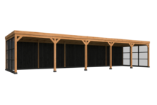 Kapschuur Kiruna, type 4 - 1296 x 378 cm - Zwart gespoten