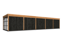 Kapschuur Kiruna, type 4 - 1296 x 378 cm - Zwart gespoten