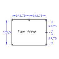 Overkapping Wezep Douglas 500 x 400 cm - Blanke wanden 