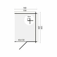 Blokhut Tuinhuis Aanbouw | 28 mm 