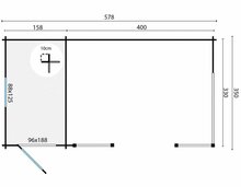 Blokhut Selma 578 x 350 x 279 cm - Kapschuur