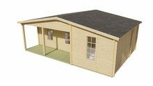 Blokhut Ollie 731 x 498 x 283 cm Wanddikte 70 mm - Prefab Woning Tuinhuis