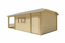 Blokhut Sibella met Overkapping 850 x 420 cm - Tuinhuis