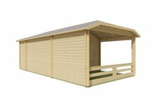 Blokhut Sibella met Overkapping 850 x 420 cm - Tuinhuis