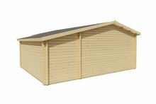 Blokhut Manchester 594 x 440 x 263 cm + Luifel 223 cm Wanddikte 58 mm - Tuinhuis