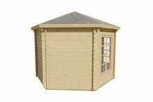 Blokhut Nora 354 x 316 cm Prieel zeskantig - Tuinhuisje