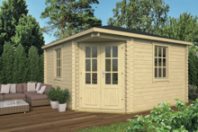 Blokhut Lotte 400 x 400 cm Hoekblokhut - Tuinhuis