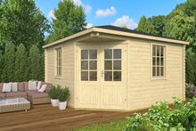 Blokhut Lotte 400 x 400 cm Hoekblokhut - Tuinhuis