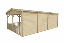 Blokhut Ragna onbehandeld 720 x 420 x 262 cm - Tuinhuis