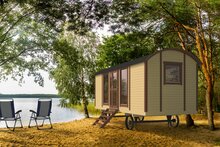 Pipowagen 600 x 240 cm met veranda - Zigeunerwagen Barby 
