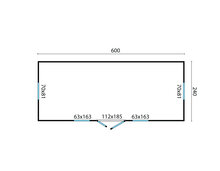 Pipowagen 600 x 240 cm met veranda - Zigeunerwagen Barby 