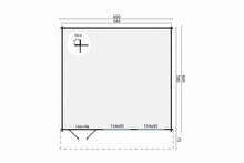 Blokhut Helle 600x600 cm - Tuinhuis