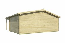 Blokhut Ginella 595x400 cm + luifel 200 cm - Tuinhuis