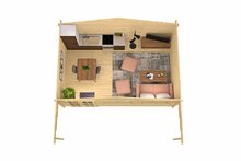 Blokhut Ginella 595x400 cm + luifel 200 cm - Tuinhuis