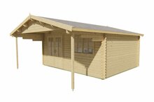 Blokhut Kristan 500x400 cm + luifel 200 cm - Tuinhuis