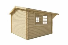 Blokhut Riho 320x320 cm + luifel 120 cm - Tuinhuis