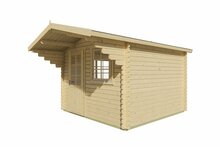 Blokhut Riho 320x320 cm + luifel 120 cm - Tuinhuis
