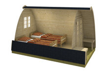 Camping Pod Single 240 x 400 cm - Vakantie chalet / Tuinhuis / Kantoor 
