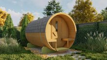 Barrelsauna Thermowood &Oslash;205 x 300 cm - Saunabarrel 300cm