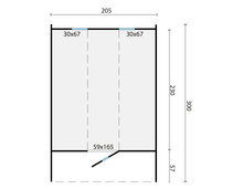 Barrelsauna Thermowood &Oslash;205 x 300 cm - Saunabarrel 300cm
