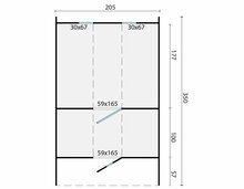 Saunabarrel &Oslash;205 x 350 cm | 42 mm | Thermowood