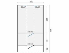 Barrelsauna Thermowood &Oslash;205 x 400 - Saunabarrel 400cm