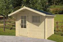 Blokhut Bjorn 300 x 260 x 245 cm + Luifel 80 cm Wanddikte 28 mm