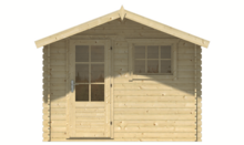 Blokhut Bjorn 300 x 260 x 245 cm + Luifel 80 cm Wanddikte 28 mm