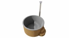Luxe Hottub Thermowood met externe RVS kachel - Spa 200cm