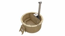 Hottub / Spa vurenhout &oslash;200xH105cm met interne aluminium kachel