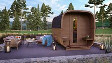 Sauna cube Rovaniemi Ø219 x 280 cm - thermowood 42mm