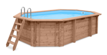 Luxe houten zwembad Daaibooi Beach 563 x 352 x 124 cm
