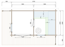 Saunahuis Inari - 40 mm onbehandeld
