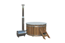 Hottub met externe RVS kachel Ø180 cm thermowood