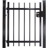 Enkele spijlenpoort rond doorgestoken 100 cm