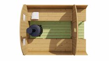 Barrelsauna Thermowood Ø205 x 250 cm - Saunabarrel