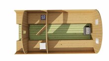 Barrelsauna Thermowood Ø205 x 400 - Saunabarrel 400cm