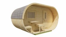 Sauna Oval 42mm - onbehandeld vuren