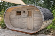 Sauna Oval 42mm - onbehandeld vuren