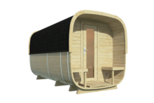 Sauna cube Rovaniemi Ø219 x 390 cm - vurenhout 38mm