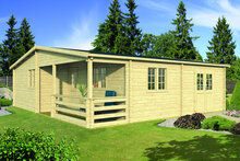 Blokhut Azores 941 x 848 x 317 cm - Prefab Houten Woning - Luxe Tuinhuis